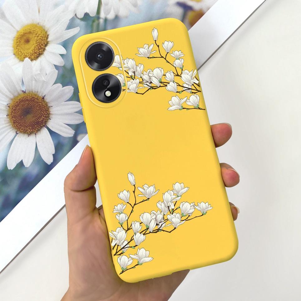 For OPPO A17 A17K Phone Case Flower Astronaut  Soft Silicone Matte Cover For Coque OPPOA17 OPPOA17K A 17 17K Fundas Shockproof