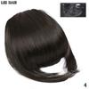 LISI HAIR Synthetic Straight Hair With Bangs 2 Clips In Hair Extensions Fake Fringe False Hairpiece For Women Wear