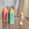 Formă 3D de Creion, Silicon, Formă pentru Lumânări, DIY, Cilindrică, Lumânare Aromaterapie, Săpun, Gips, Rășină, Produse Manuale pentru Fabricarea Lumânărilor, Formă