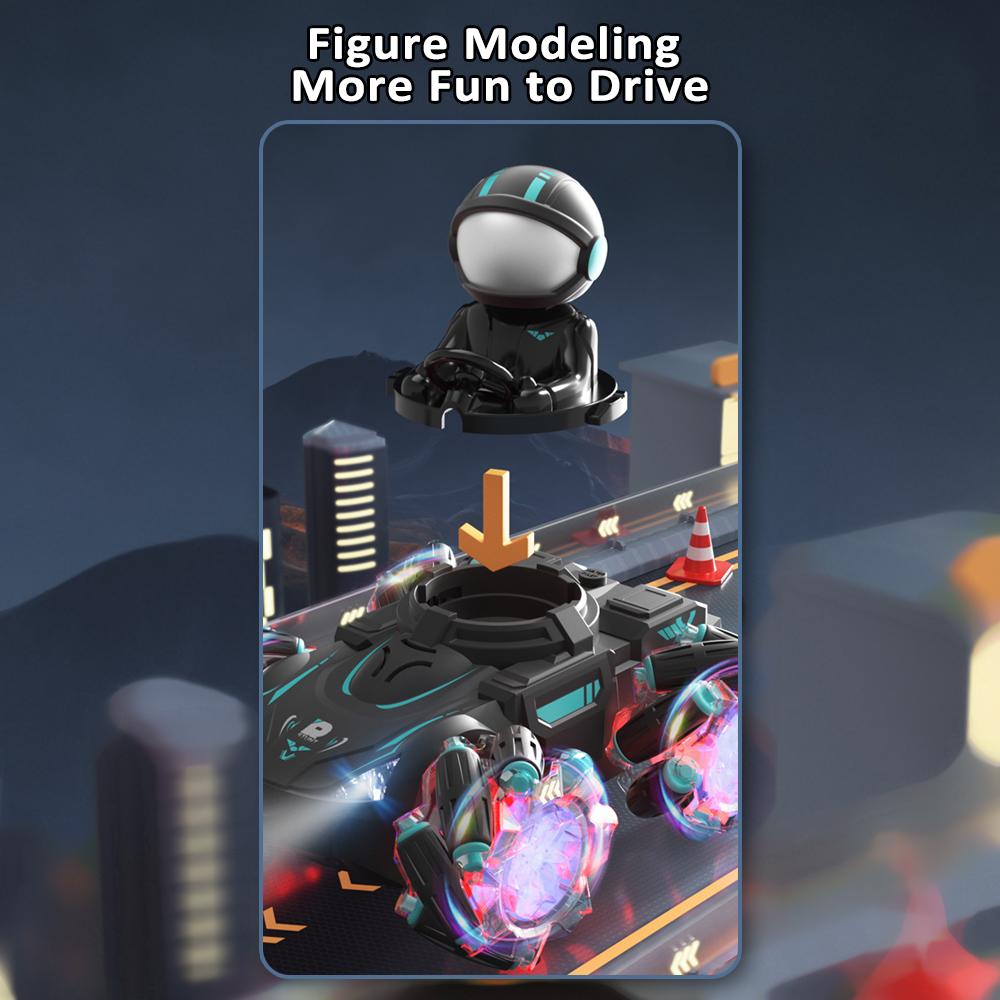 Remote Control Stunt Car with Pojection Light Music 2.4GHz 360 Degrees  Rotating Remote Control Car One