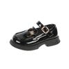 Girls small leather shoes 2025 spring new British style little girl single shoes children black princess shoes loafers