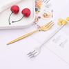 6Pcs Mini Fork Set For Fruit Cake Snack Stainless Steel Tea Fruit Fork Set Dessert Fork White Gold Small Salad Fork Dinnerware