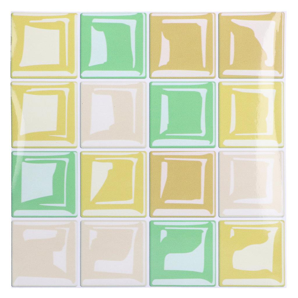 10 Packs Tile Sticker Waterproof Self Adhesive Mosaic Tile Sticker for Kitchen Floor Wall