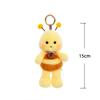 15cm Pet Series Plush Toys Monkey Rhinoceros Panda Chimpanzee Pendant Keychain Stuffed Doll Backpack Pendant Birthday Gifts