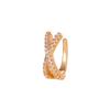 New Silver Color Zircon Ear Cuff Ear Clip for Women No Pierced Cross Geometric Earcuff Wrap Rhinestone Earcuff Clips Jewelry