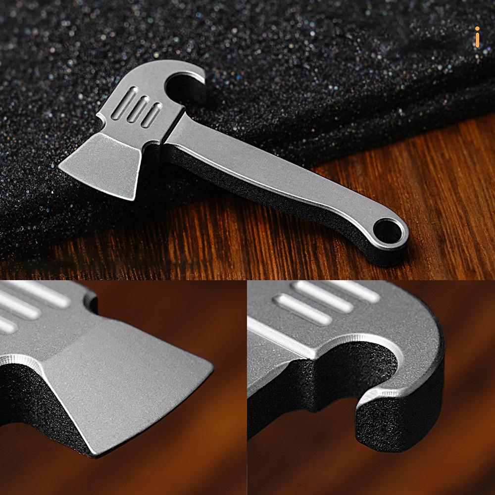 Titanium Alloy Mini Multifunctional Creative Pry Bar Portable Bottle Opener Keychain Pendant Accessory EDC Tool