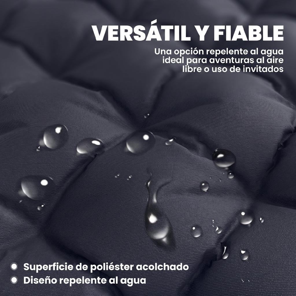 Foldable Portable Camping Mat with Straps Non-Slip for Camping Bed Tent Travel Dark Grey
