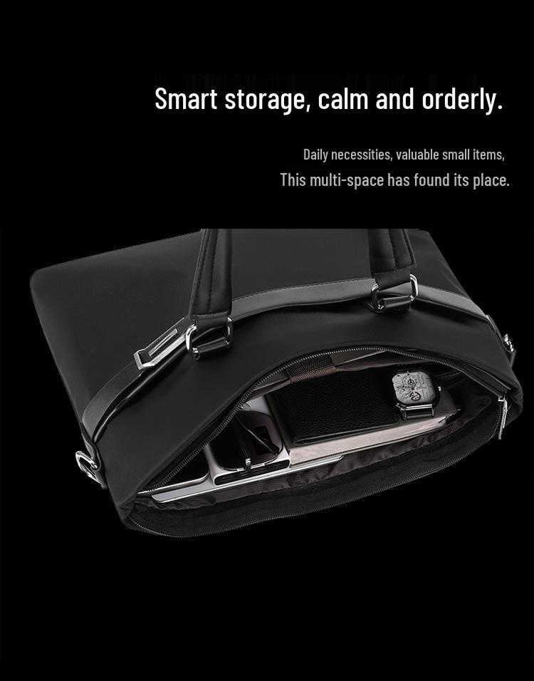 Oxford Cloth Men's Multifunctional Briefcase and Shoulder Bag