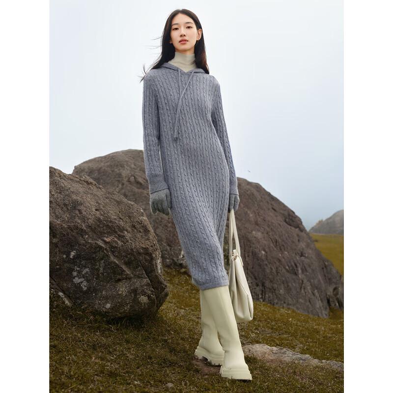 

JUZI ANNACAU Cable Knit Blend Midi Dress M