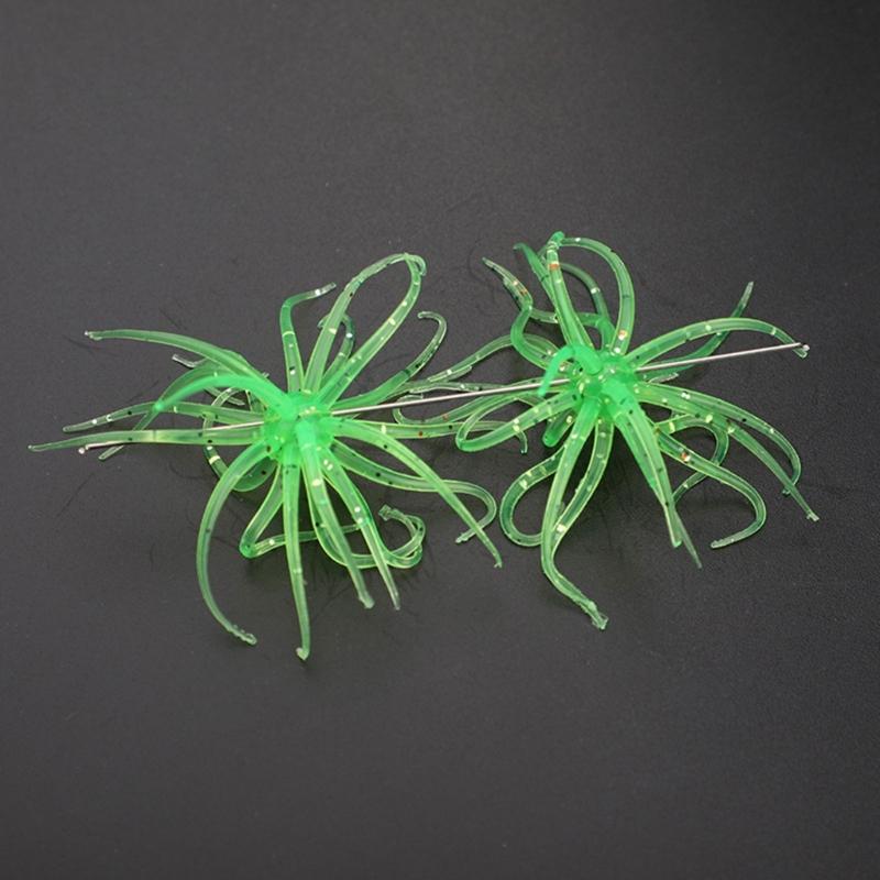 2Pcs Soft Fishing Lures with Urchin Shape, Simulation Fishing Stuff Urchin Baits Artificial Slow Floating Swimming Lures