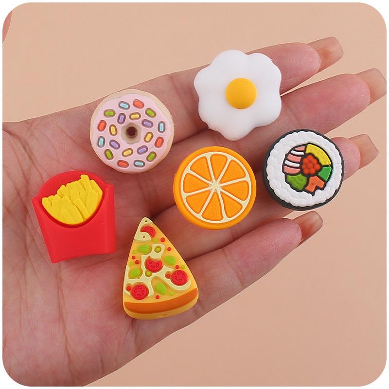 1PC New Cartoon Fruit Silicone Beads for Baby DIY Pacifier Chain Bracelet Toy Teething Baby Feeding Stroller Accessories