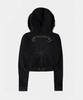 Badblood Cosmo11 Detachable Fur Hoodie Zip-Up - Black
