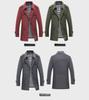 Men's Mid-Length Business Casual Windbreaker Jacket - Spring/Autumn, Anti-Wrinkle, Dad's Style, Plus Velvet Trend.