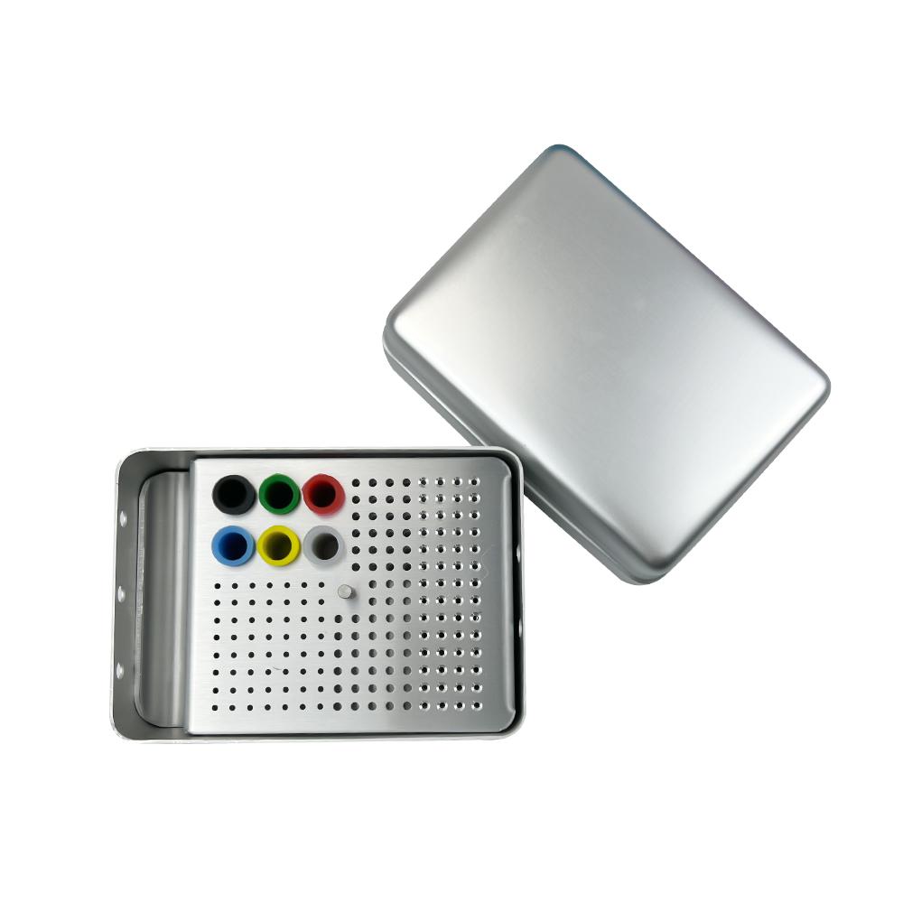 

Коробка для дезинфекции стоматологических боров 180 отверстий Держатель для эндодонтических файлов и боров Полностью закрытая эндо-коробка Автоклавный стерилизатор Стоматологические принадлежности серебряный