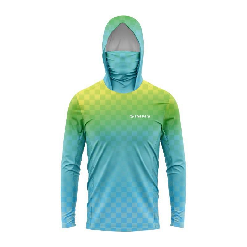 Mens Quick-Dry Fishing Hoodie With Face Cover Outdoor Bass Spinning Apparel Lightweight Sun Protection Shirt