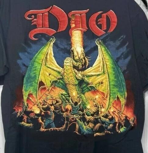 Dio Shirt Dio Killing The Dragon Black Short Sleeve Tshirt Unisex Vtg S5XL Unisex T-Shirt S