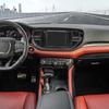 + Dodge Durango Console Dashboard Navigation Cover For 84 Inch | Carbon Fiber | Self-Adhesive | Plastic | Front