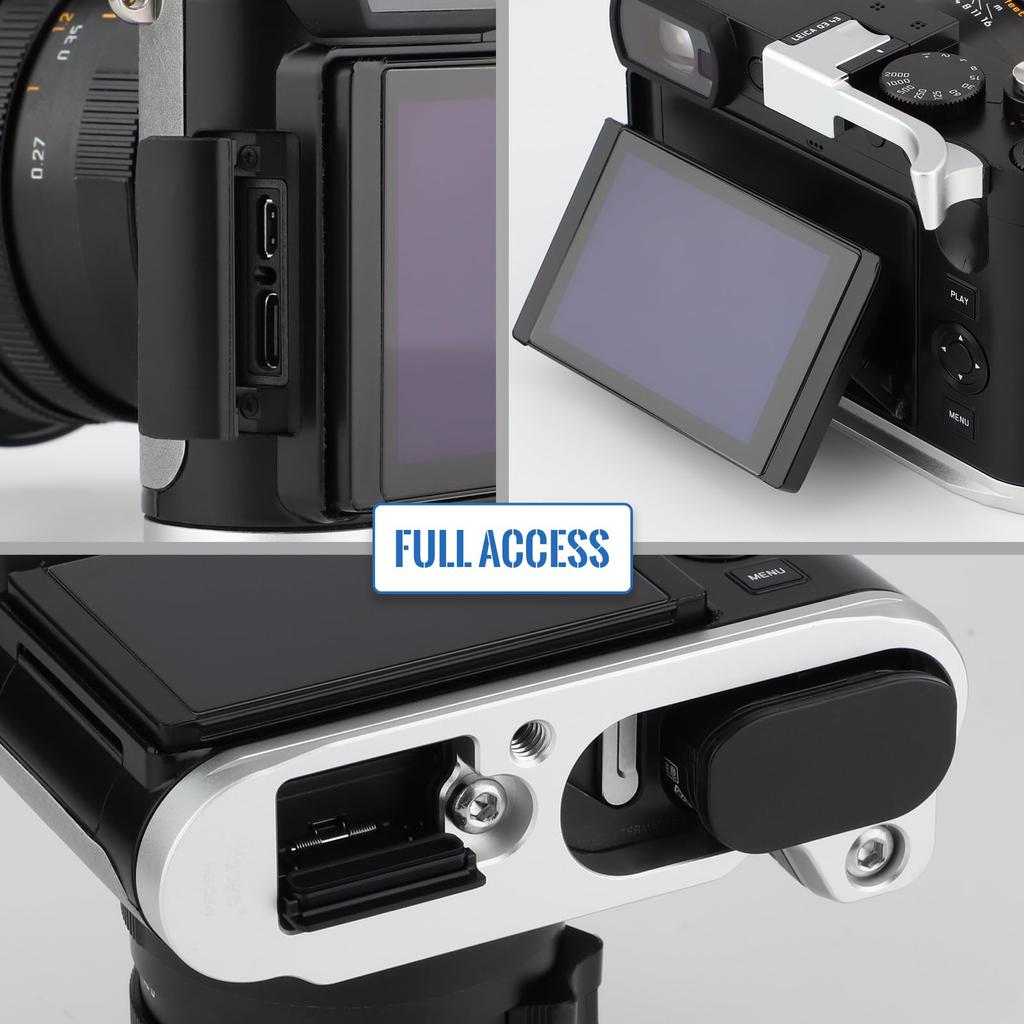 Haoge Camera Bracket Holder Hand Grip Designed for Leica Q3 Camera Body HG-Q3W Q3-43