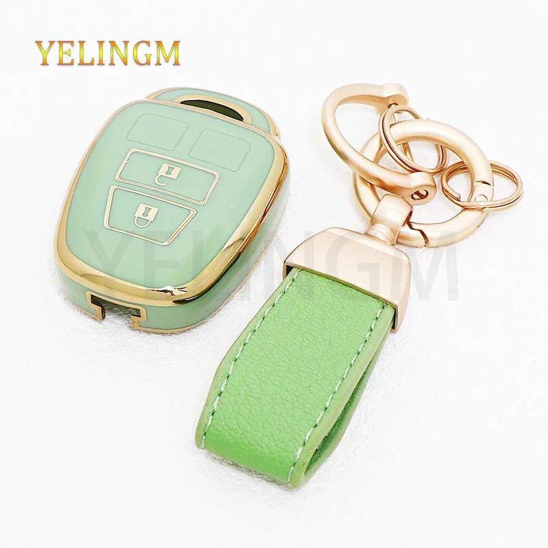 For Toyota Corolla Fielder Vitz Rav4 Mk4 Rav 4 2 Buttons Soft Tpu Car Key Case Cover Remote Shell Fob Holder Keychain Protector