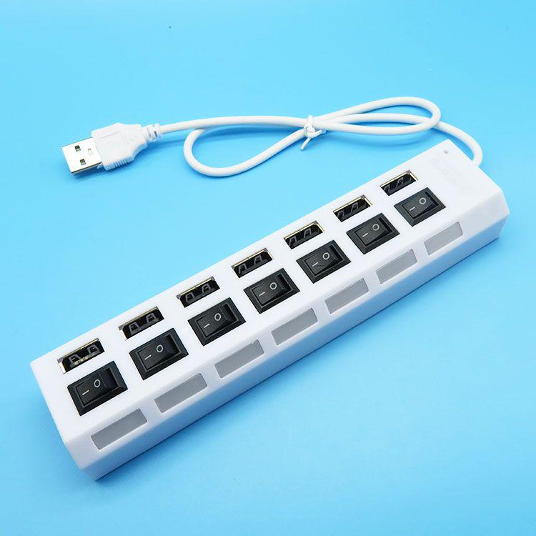 USB 2.0 didelės spartos šakotuvas nešiojamam kompiuteriui, stacionariam kompiuteriui, pelės, klaviatūros ir USB atmintinės