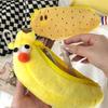 Plush Banana Bear Pencil Case Cartoon Chicken Drumstick Large Capacity Stationery Organizer Storage Bag Pen Bag Makeup Bag