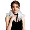 Tulle Ruffled Collar Girls Cosplay Tie Victorian Collar Lapel Medieval Cosplay Victorian Ruffled Tie Collar