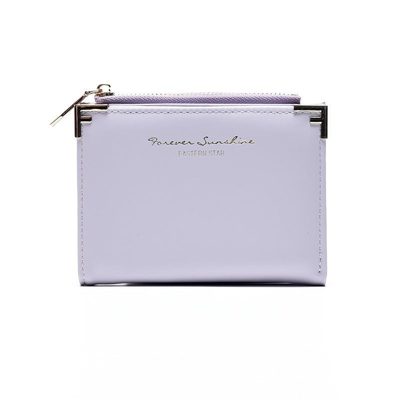Стильный женский кошелек из ПУ материала Простой дизайн Городской минималистичный кошелек фиолетовый