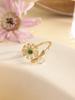 New Light Luxury Adjustable Ring Sunflower Zircon Simple, Fresh, High End Open Ring