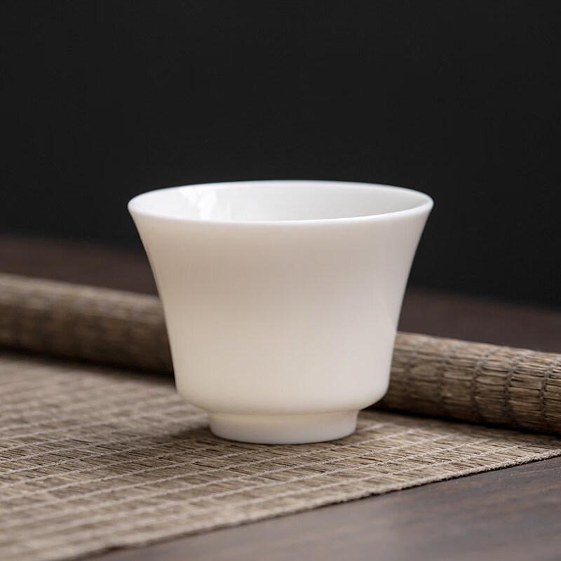 ZISIZ Handmade Mutton-fat Jade Porcelain Kung Fu Teacup