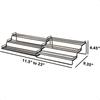 Spice Rack Organizer for Cabinet Pantry and Countertop 3 Tier Expandable Seasoning Shelf Black