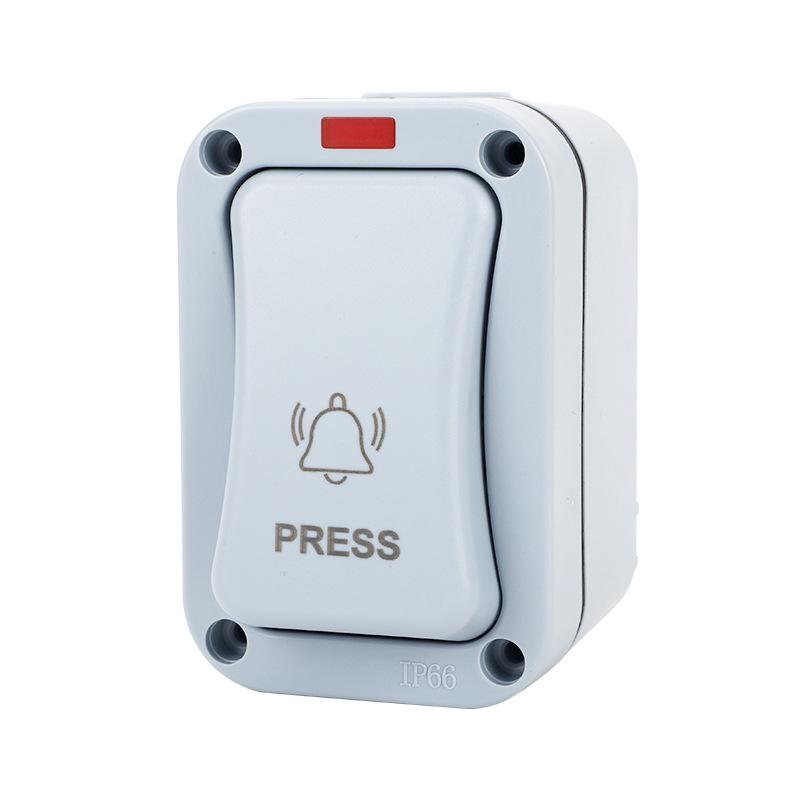 1 Pcs Outdoor Waterproof Doorbell Control Push-Button Switch Patio-mounted Switch Outdoor Waterproof Doorbell Switch