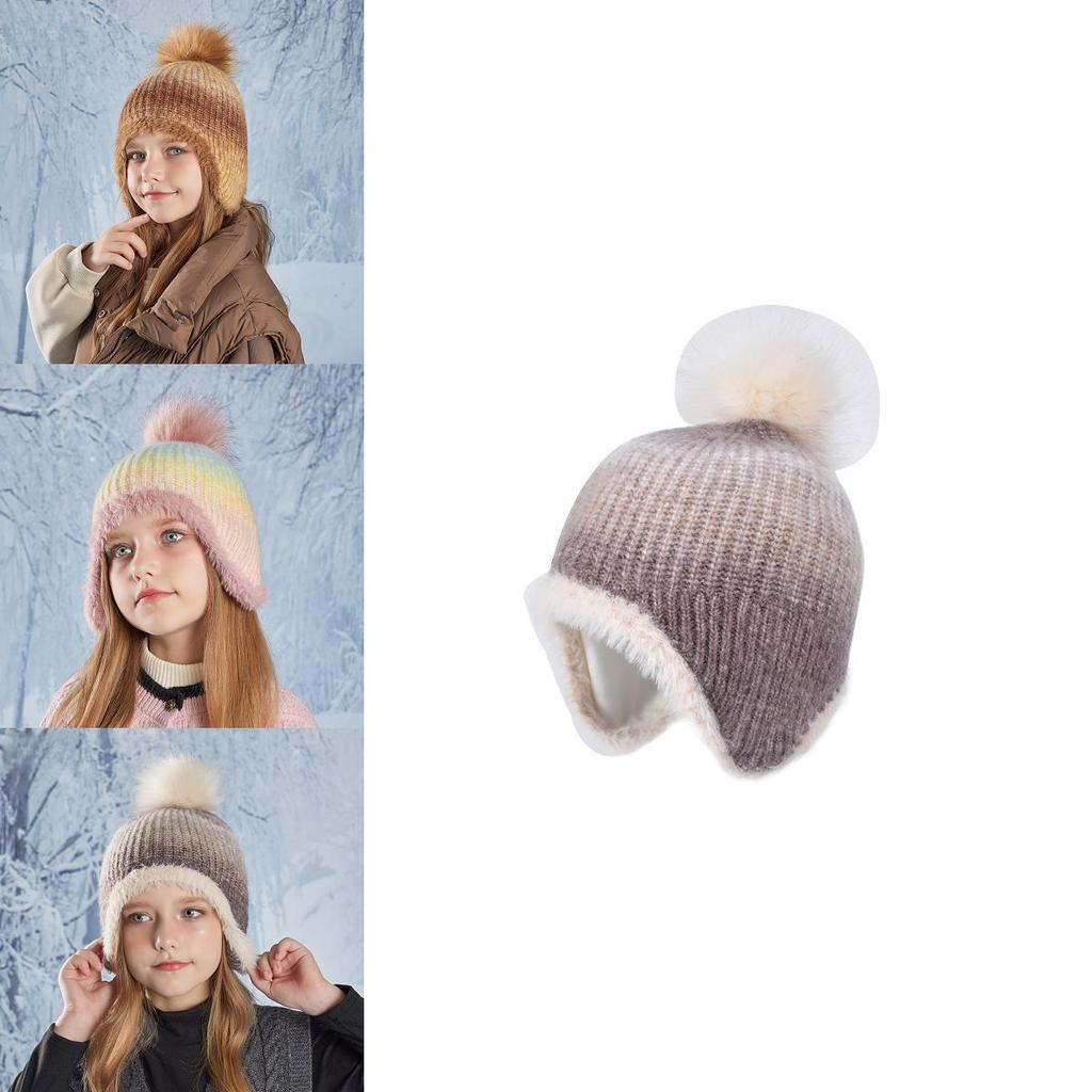 Childrens Knitted Cap With Windproof Design And Soft Acrylic Material For Winter