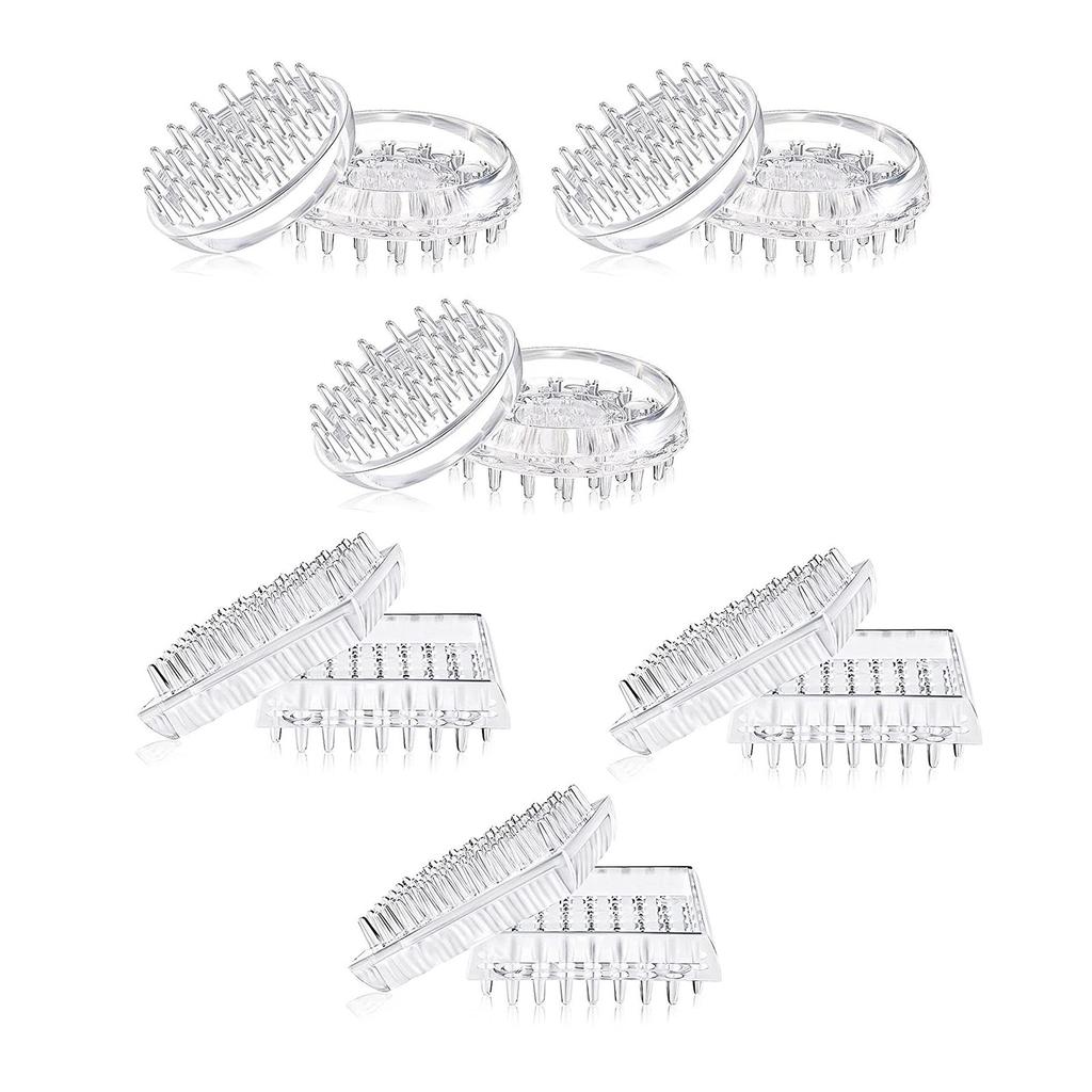 12/16Pcs Furniture Caster Cup Carpet Protectors Comfortable Touch Spiked Furniture Cup Clear Plastic Chair Leg Covers