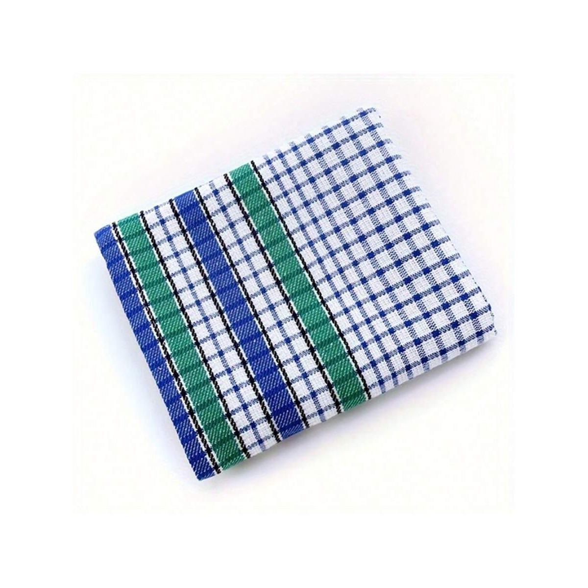 Classic colored checkered kitchen cloth, cotton cleaning towel 42x68cm