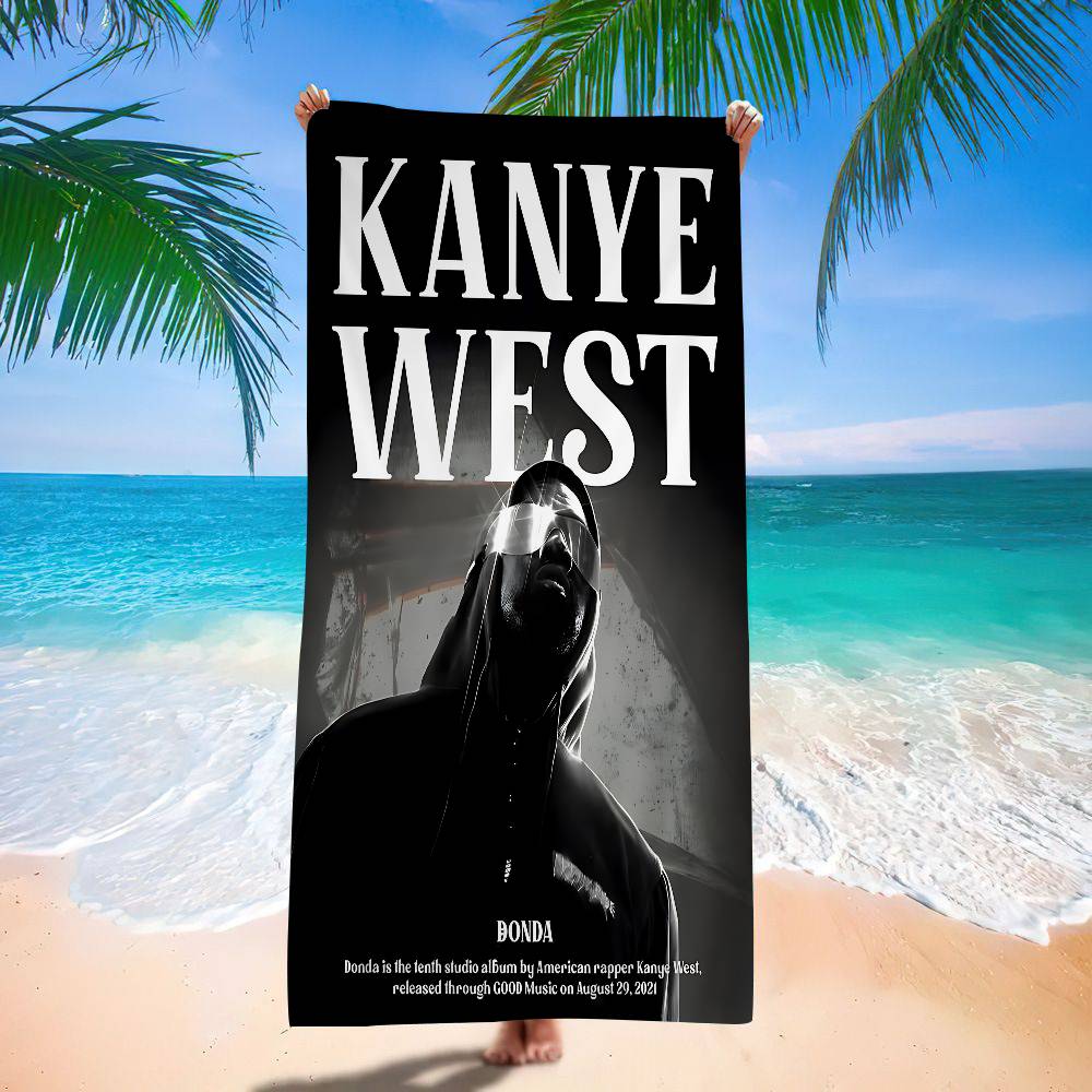 1PC K-Kanye W-West Y-Ye Rapper Microfiber Beach Towel Absorbent Quick Dry Soft Yoga Swimming Resort Mountain Climbing Towel