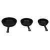 1/12 Scale Dollhouses Kitchen Accessory Metal Pans Set 3Size Miniature Frying Pans for Craft Project Model Kitchen Setting