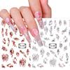 Hot Stamping Nail Stickers, Waterproof, Laser Design, DIY Nail Stickers, Nail Decoration, Nail Stickers, Party Decoration