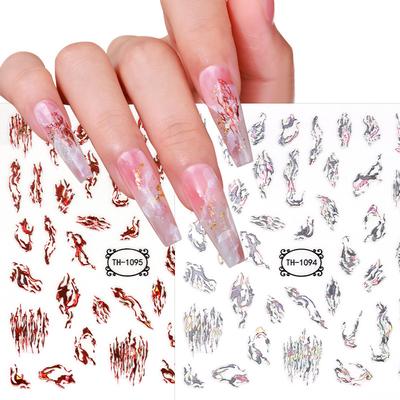 Heißpräge-Nagelsticker, Wasserdicht, Laser-Design, DIY-Nagelsticker, Nageldekoration, Nagelsticker, Partydekoration