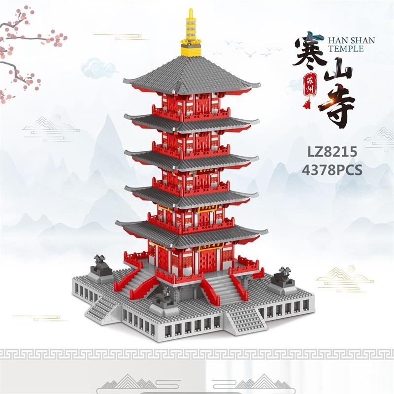 Latest Lezi Small Blocks Chinese Style Architecture Castle Palace Tower Construction Blocks Fun Toys For Children Gifts Girl Present