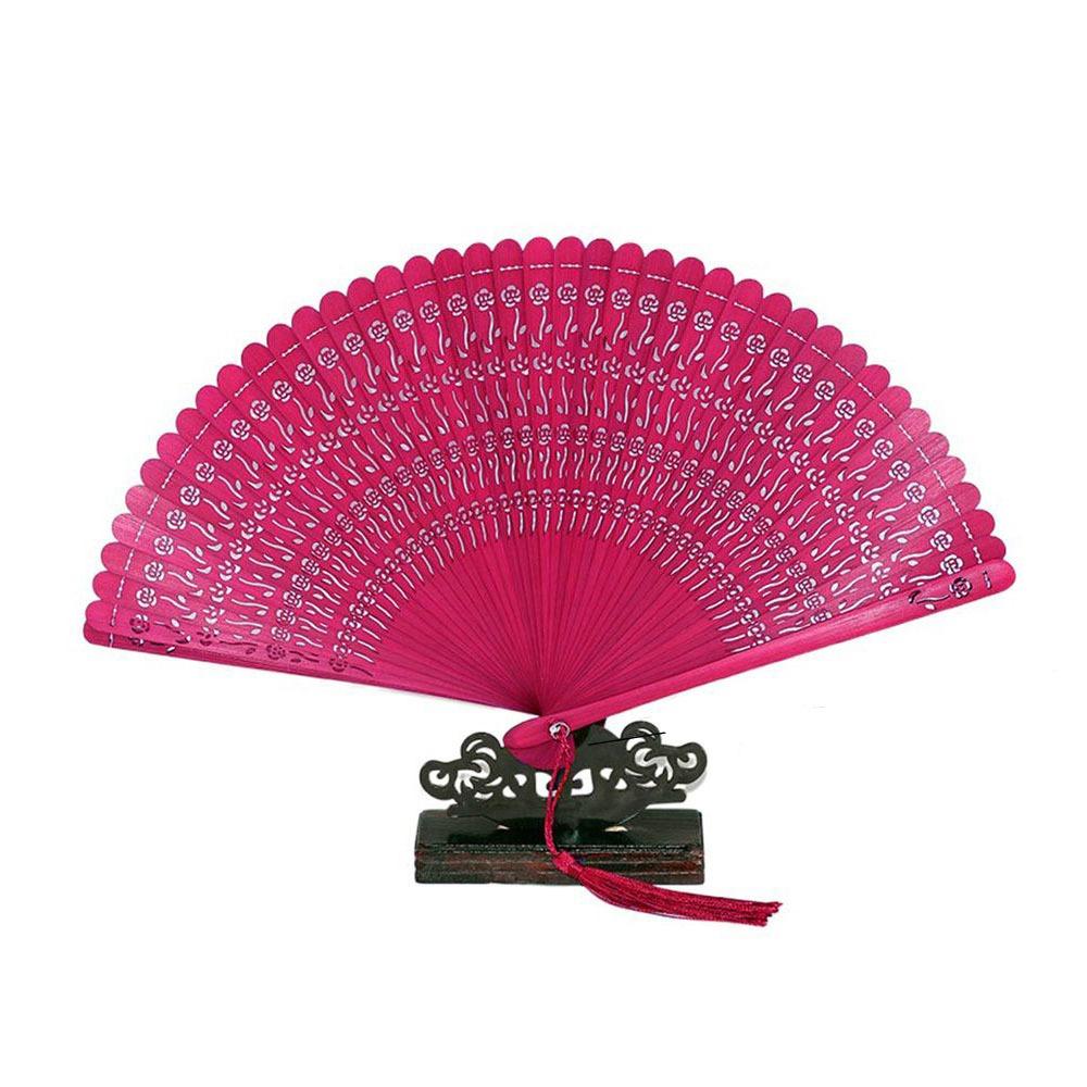 Multi Color Bamboo Folding Fan Handmade Dancing Fan Vintage Hollow Hand Fan Wedding
