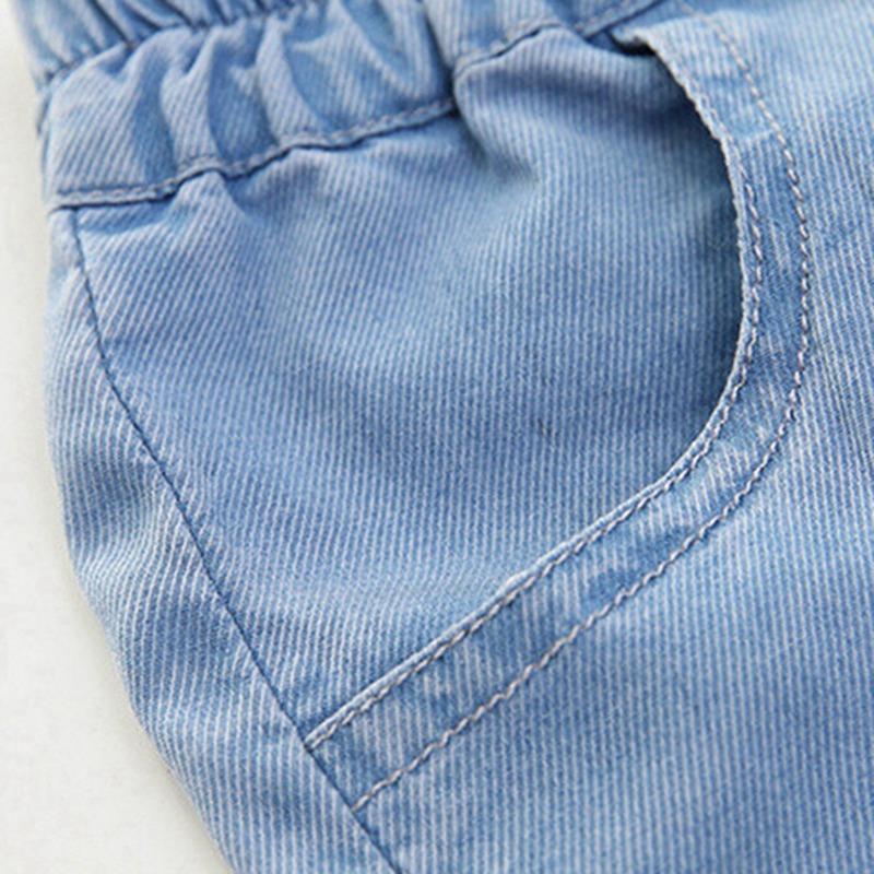 5-16 Years Kids Girls Pants Star Embroidered Casual Jeans