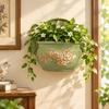 Vintage Kiln-Changed Glaze Ceramic Wall Hanging Planter