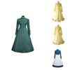 Howl's Moving Castle Sophie Cuff Buttoned Dress Cosplay Outfit With Hat