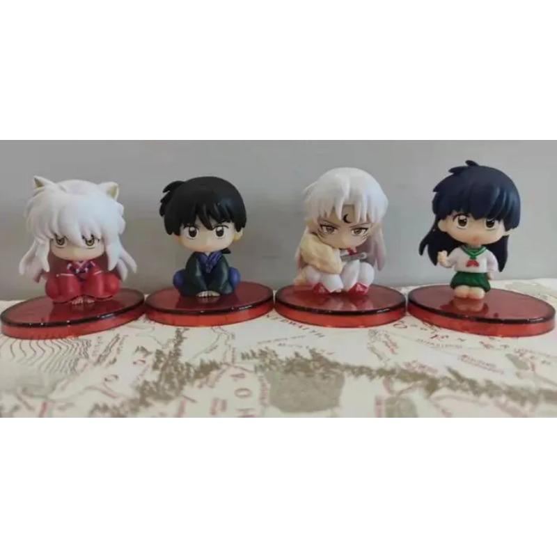 4pcs/set Anime INUYASHA Cute Figure Model Toys 5cm