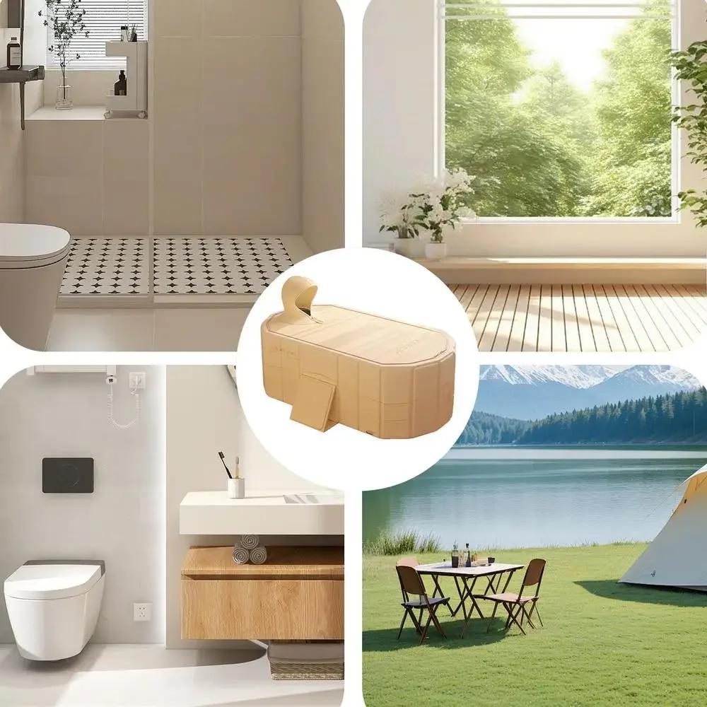 Reusable Foldable bath tub for adults Without installation Tall and thickened Double Bathtub Portable Convenient SPA Soaking Tub