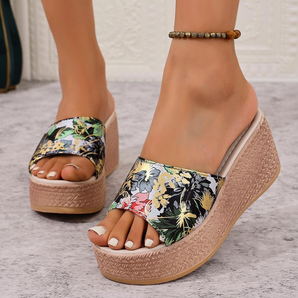 Women Slippers Beach Platform Shoes Women Casual Wedges Sandals High Heels Slippers Summer Slides Women Zapatos De Mujer