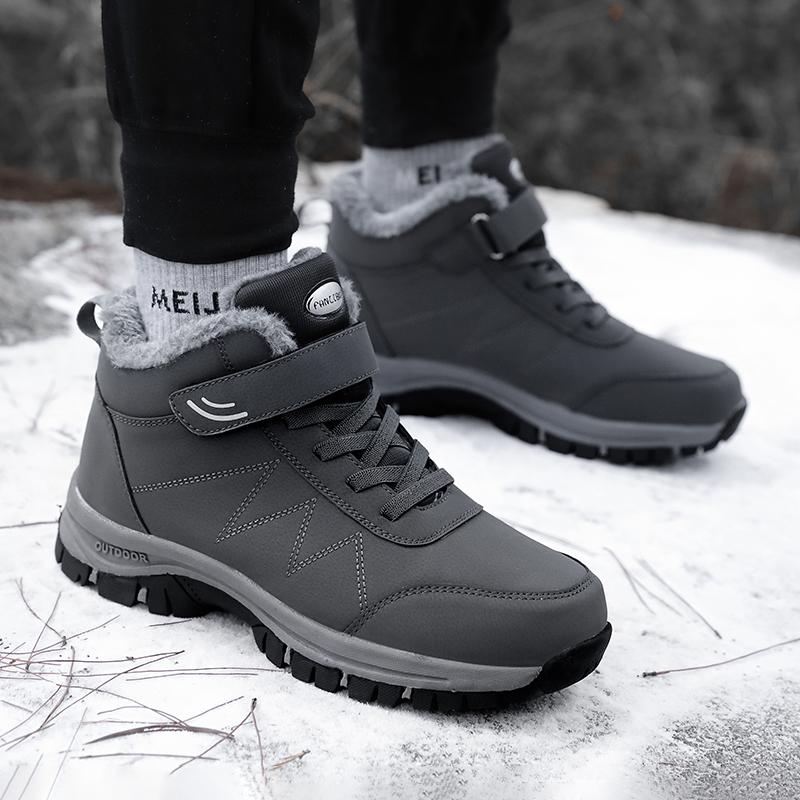 Fashion Men Hiking Boots Outdoor Mountain Climbing Sneaker Mens Top Quality Casual Snow Boots Waterproof Warm Winter Shoes Man Trekking