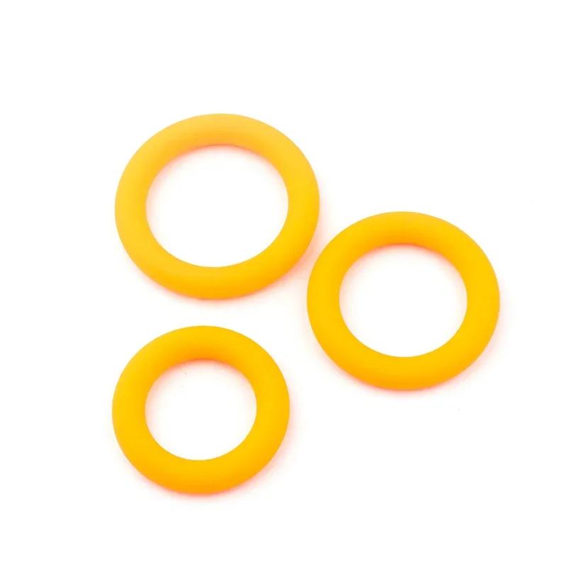 3 Tamaños Anillos de Silicona para Pene Retraso de Eyaculación Masculina Erección Duradera Restricción de Escroto Testículo Juego para Adultos Juguetes Sexuales Para Hombres