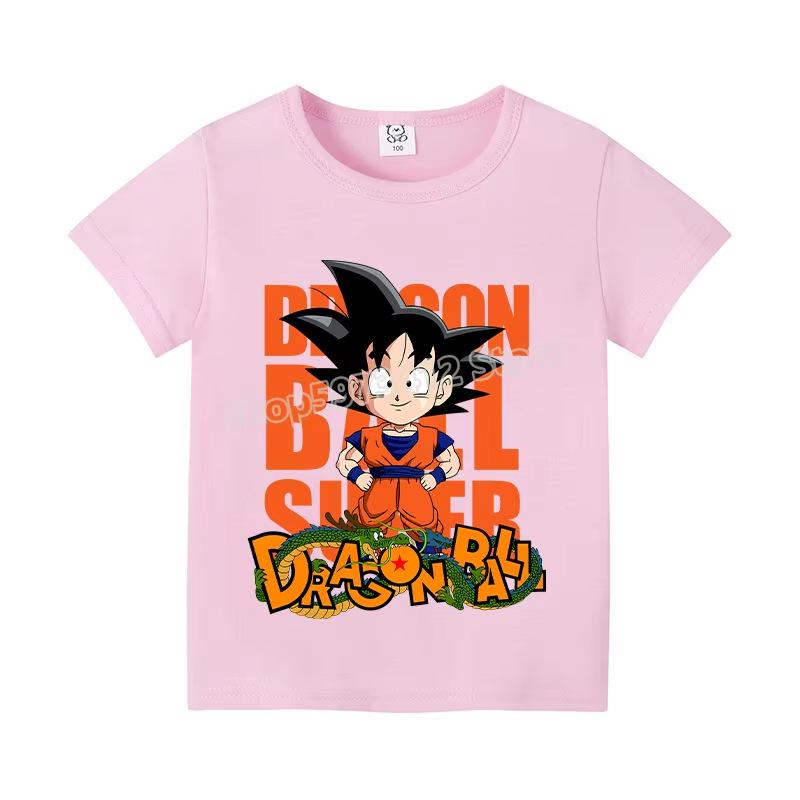 Colorful Dragon Ball Sun T-shirt: Harajuku Style Short Sleeve for Kids