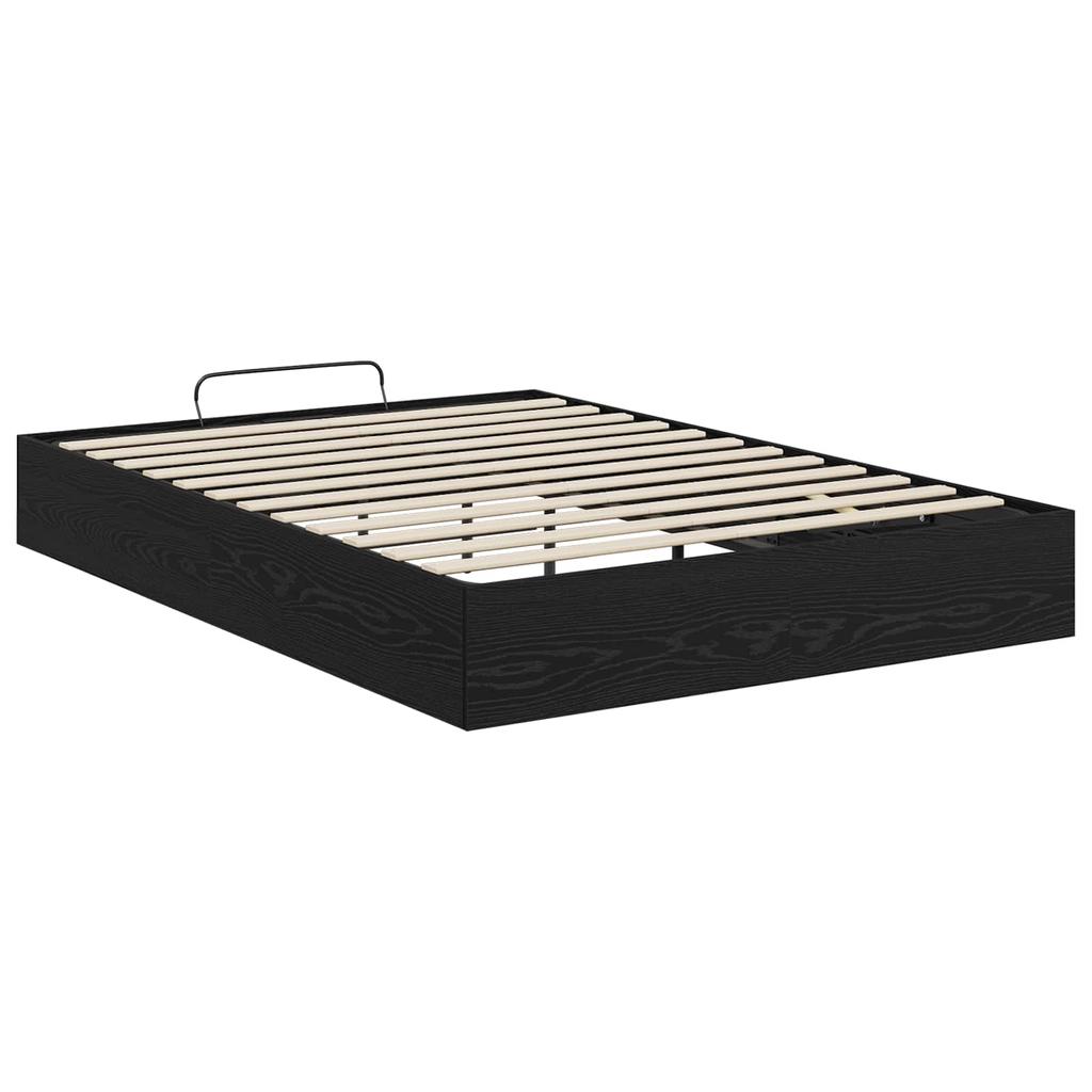 Ottoman Bed Frame Black Oak 203 x 120 x 25 cm